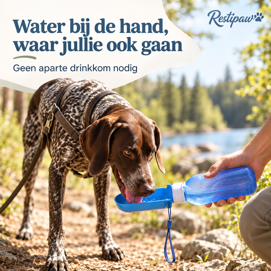 Restipaw® Drinkfles voor Honden | Geen gedoe met losse drinkkommen