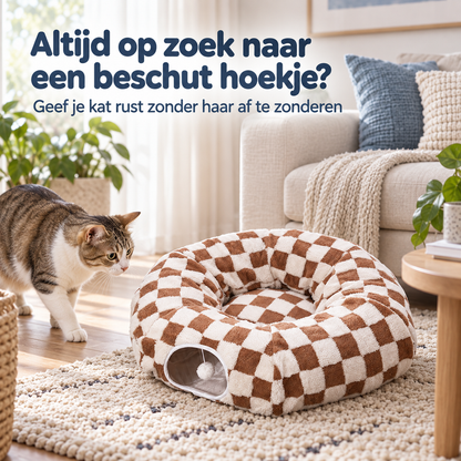 Restipaw® Tunnelbed voor Katten | Slapen, schuilen & observeren