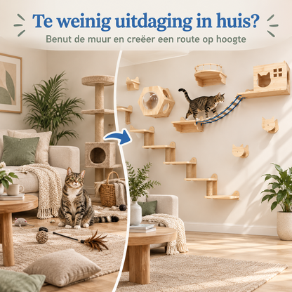 Restipaw® Katten Klimwand | Meer avontuur zonder vloeroppervlak te verliezen
