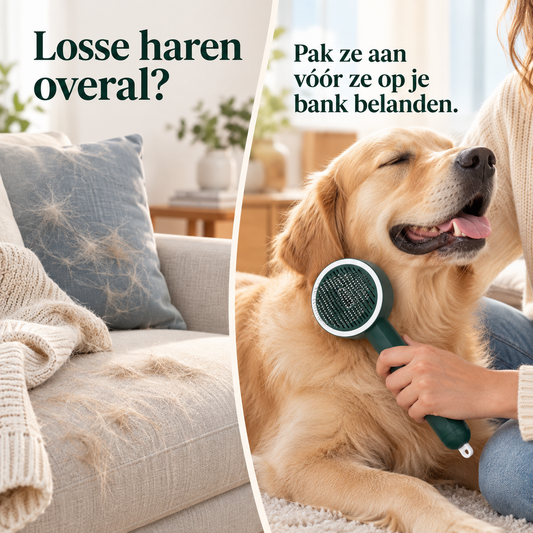 Restipaw® Zelfreinigende Vachtborstel met infrarood licht | Minder losse haren, minder rommel