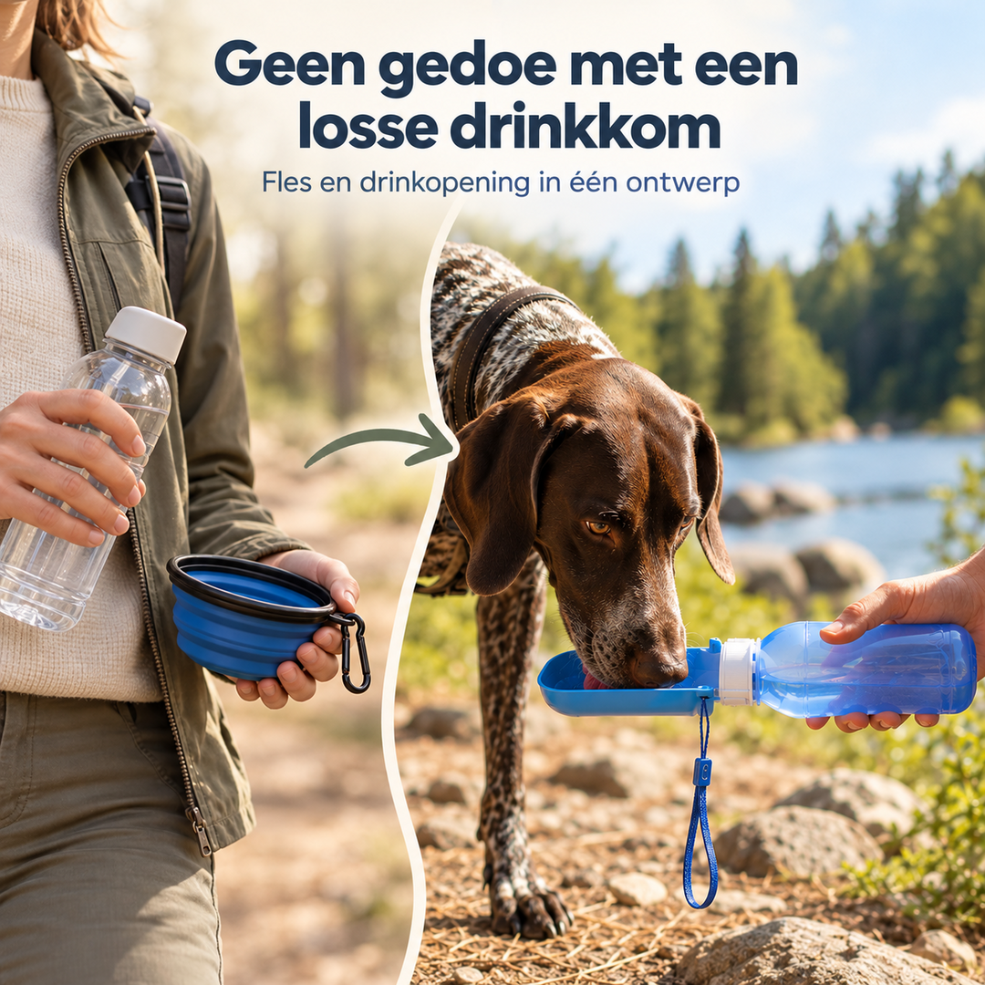 Restipaw® Drinkfles voor Honden | Geen gedoe met losse drinkkommen