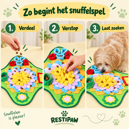 Restipaw® Verrijkende Snuffelmat | Snuffelen, zoeken en ontdekken