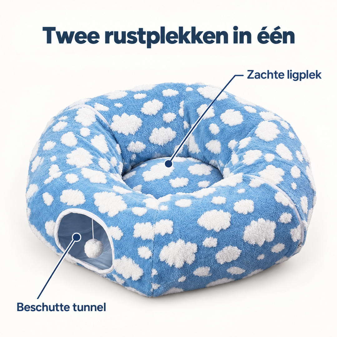 Restipaw® Tunnelbed voor Katten | Slapen, schuilen & observeren