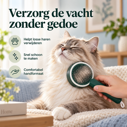 Restipaw® Zelfreinigende Vachtborstel met infrarood licht | Minder losse haren, minder rommel