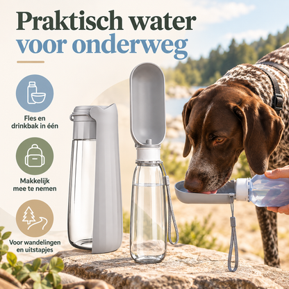 Restipaw® Drinkfles voor Honden | Geen gedoe met losse drinkkommen
