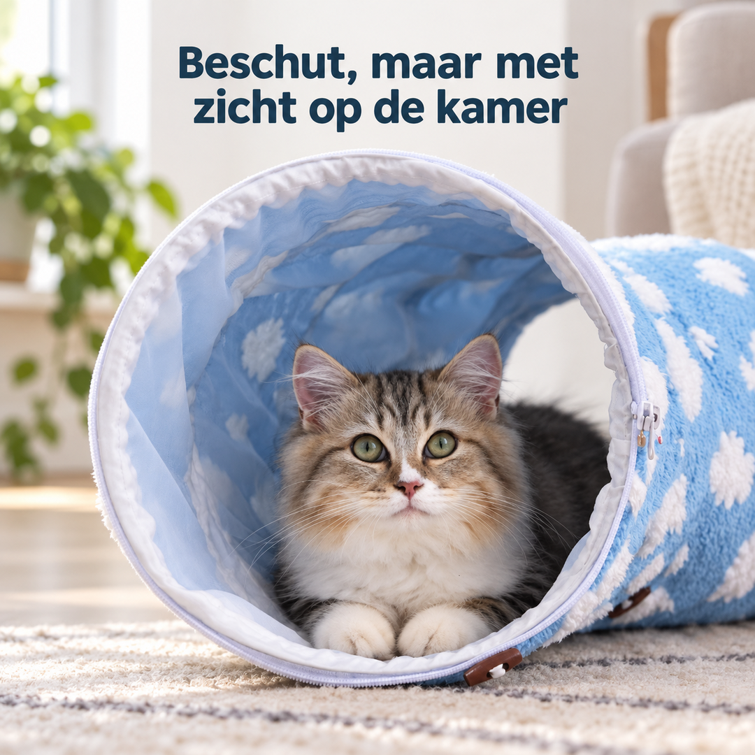 Restipaw® Tunnelbed voor Katten | Slapen, schuilen & observeren