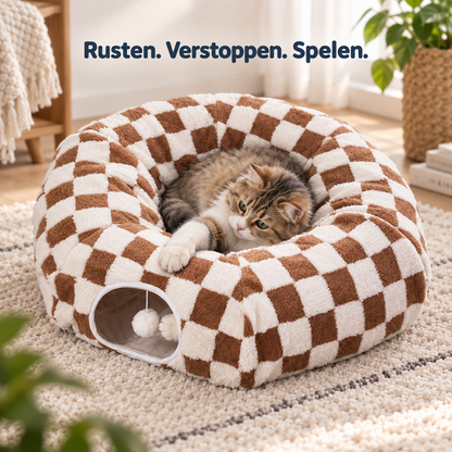 Restipaw® Tunnelbed voor Katten | Slapen, schuilen & observeren