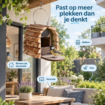 Restipaw® Houten Vogelhuisje | Van kale hoek naar warme vogelplek