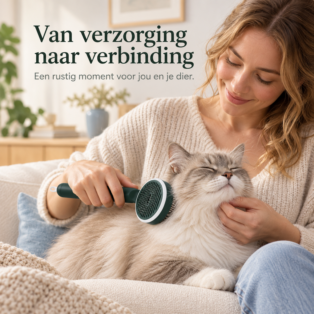 Restipaw® Zelfreinigende Vachtborstel met infrarood licht | Minder losse haren, minder rommel