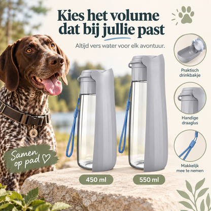 Restipaw® Drinkfles voor Honden | Geen gedoe met losse drinkkommen