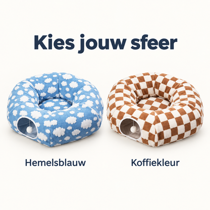 Restipaw® Tunnelbed voor Katten | Slapen, schuilen & observeren