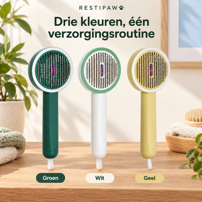 Restipaw® Zelfreinigende Vachtborstel met infrarood licht | Minder losse haren, minder rommel