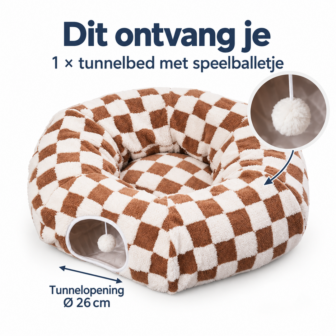 Restipaw® Tunnelbed voor Katten | Slapen, schuilen & observeren