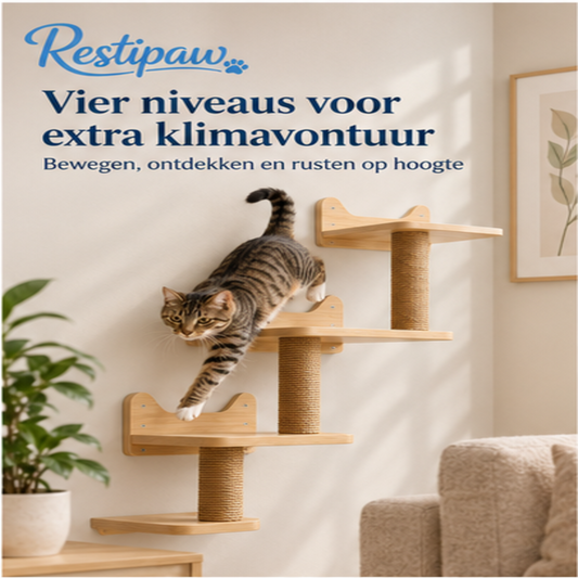 Restipaw® Katten Klimwand | Meer avontuur zonder vloeroppervlak te verliezen