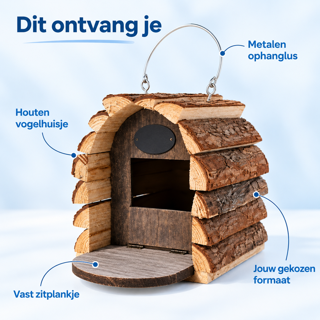 Restipaw® Houten Vogelhuisje | Van kale hoek naar warme vogelplek