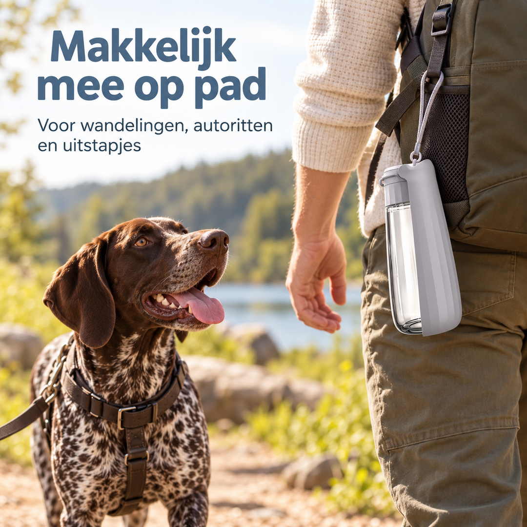 Restipaw® Drinkfles voor Honden | Geen gedoe met losse drinkkommen