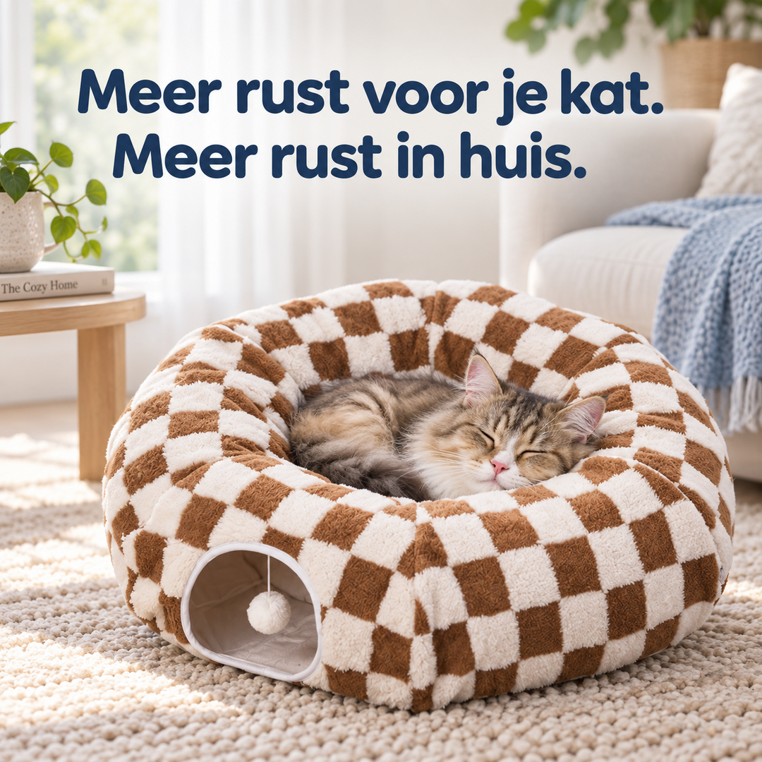 Restipaw® Tunnelbed voor Katten | Slapen, schuilen & observeren
