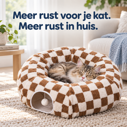Restipaw® Tunnelbed voor Katten | Slapen, schuilen & observeren