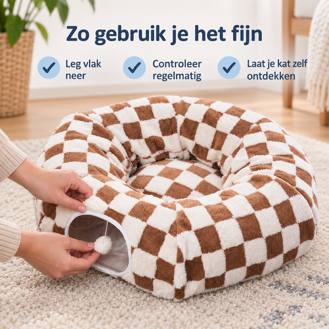 Restipaw® Tunnelbed voor Katten | Slapen, schuilen & observeren