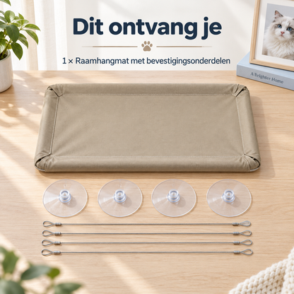 Restipaw® Raamhangmat voor katten | Van smalle vensterbank naar favoriete uitzichtplek