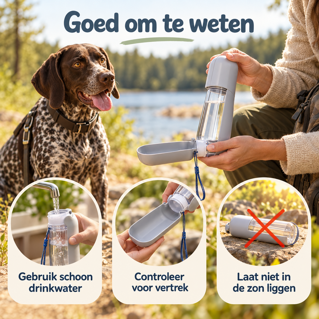 Restipaw® Drinkfles voor Honden | Geen gedoe met losse drinkkommen