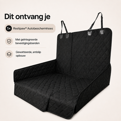 Restipaw® Autobeschermhoes | Bescherm je achterbank tegen haren, modder & natte poten
