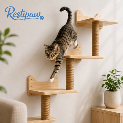 Restipaw® Katten Klimwand | Meer avontuur zonder vloeroppervlak te verliezen