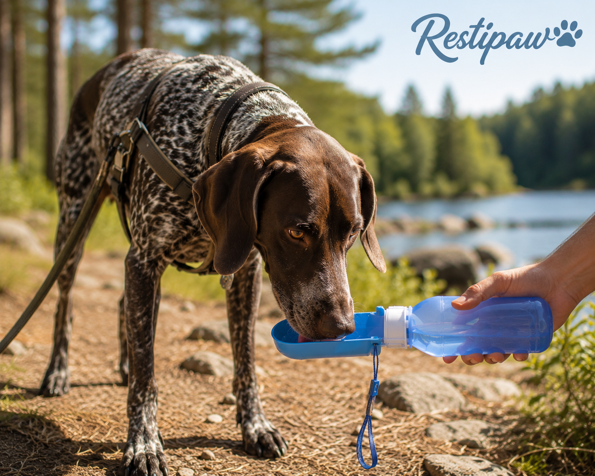 Restipaw® Drinkfles voor Honden | Geen gedoe met losse drinkkommen