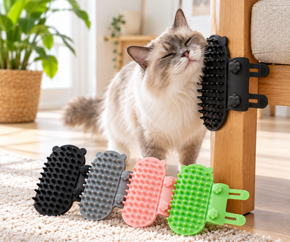 Zelfverzorgende Kattenborstel – Zachte Siliconen Massageborstel | Set van 2