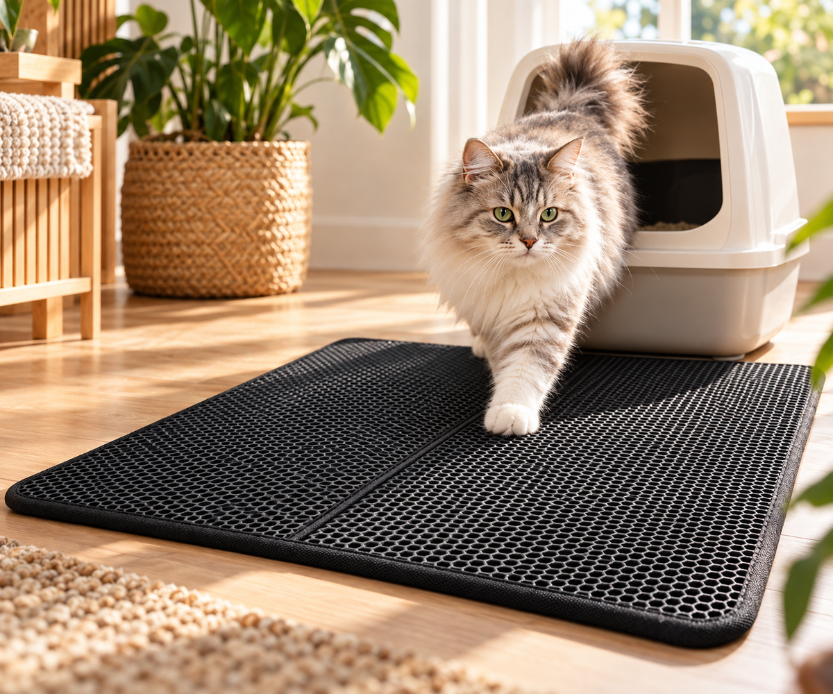 Restipaw® Kattenbakmat | Minder Kattenbakvulling op de Vloer