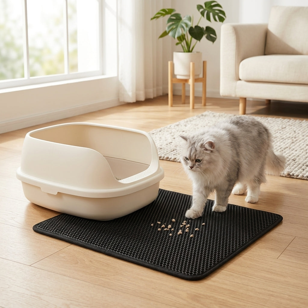 Restipaw® Kattenbakmat | Minder Kattenbakvulling op de Vloer